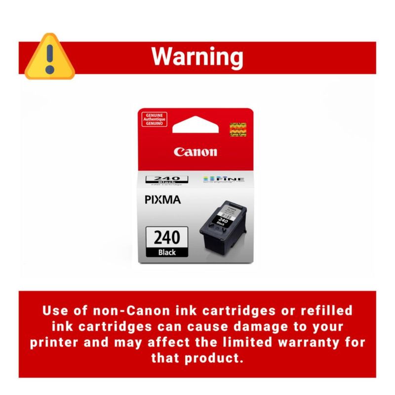 Cartucho de tinta Canon PG-240 negro genuino para la serie MG/MX/TS