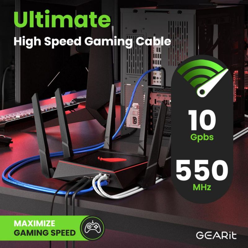 Cable Ethernet GearIt Cat 6 de 1 pie (30 cm) 10 Gbps paquete de 20 azul