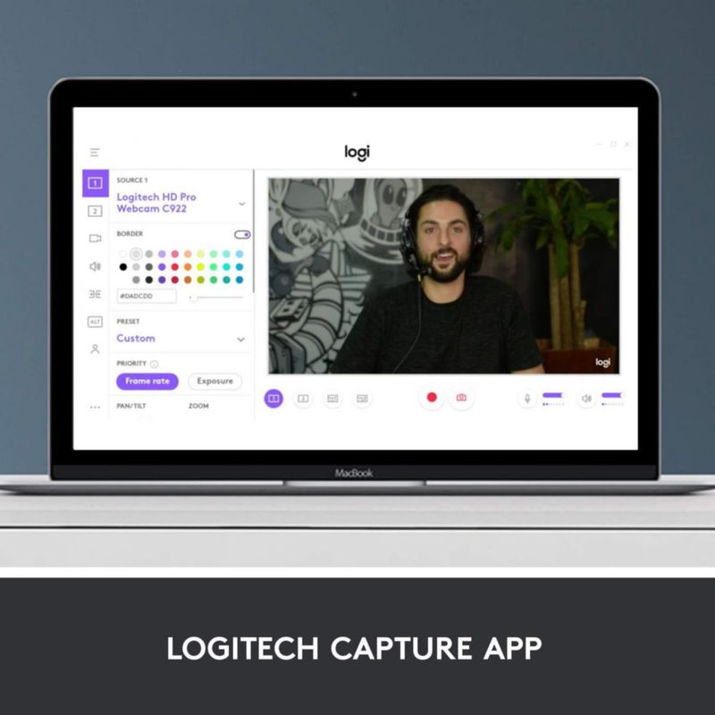 Cámara web Logitech HD Pro C920 1080p para escritorio o portátil
