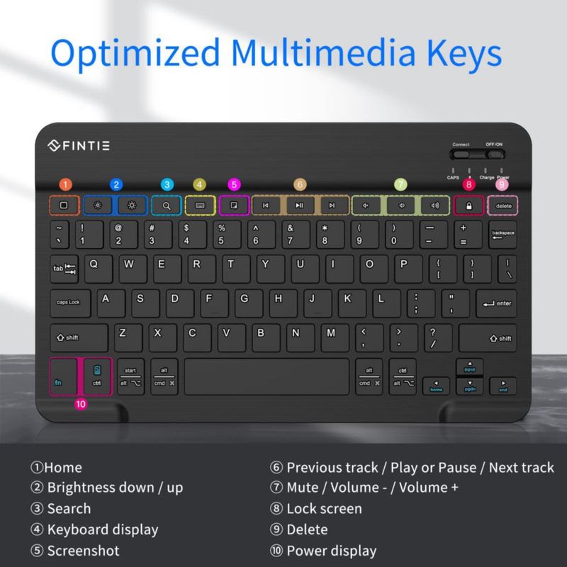 Teclado inalámbrico Bluetooth Fintie para iPad Samsung