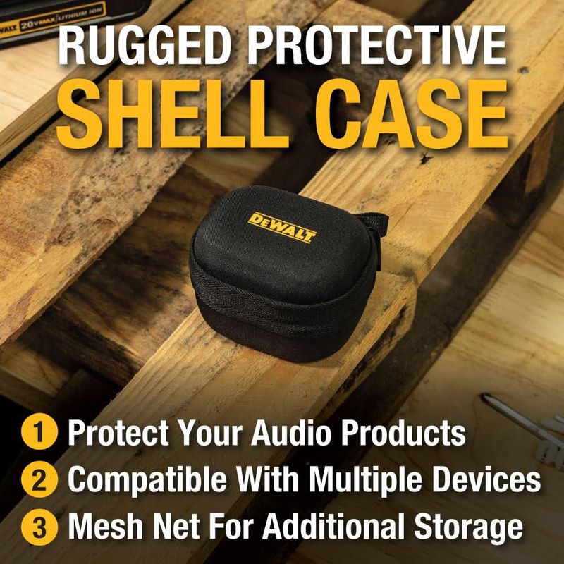 Funda protectora para auriculares DEWALT para auriculares y altavoz TWS