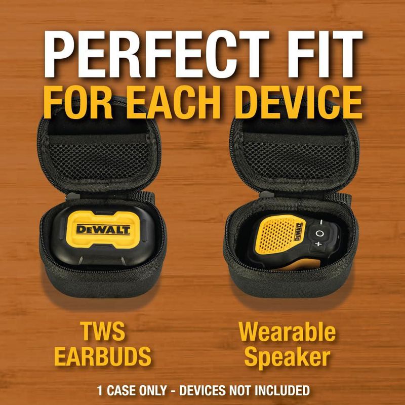 Funda protectora para auriculares DEWALT para auriculares y altavoz TWS