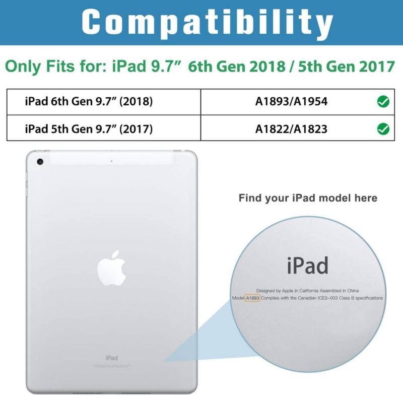 Funda ProCase Smart para iPad de 97 pulgadas (6.ª y 5.ª generación) 2018/2017