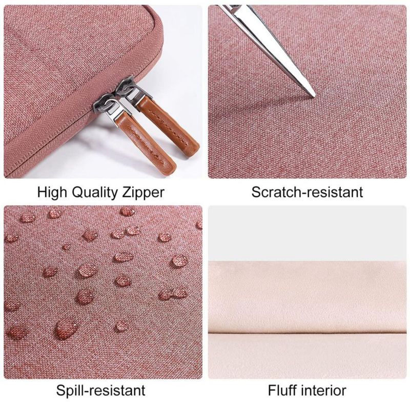 Funda para portátil DOISO 17.3 pulgadas resistente al agua rosa