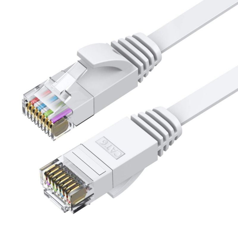 Cable Ethernet BUSOHE Cat6 de 40 pies blanco para red de computadoras