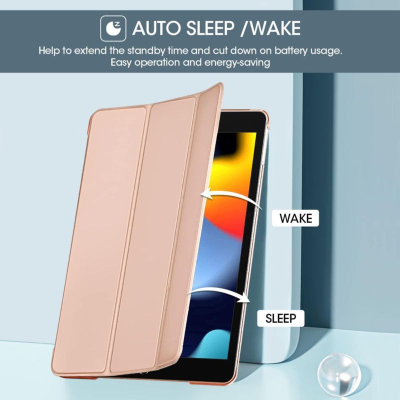 Funda ProCase para iPad de 9ª 8ª y 7ª generación de 102 pulgadas color oro rosa