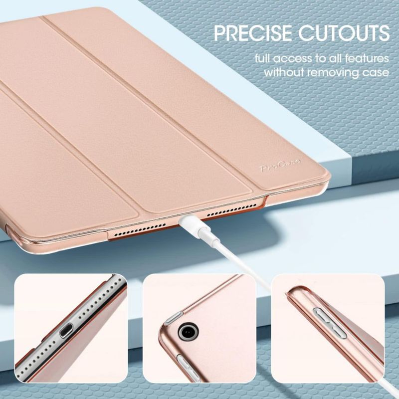 Funda ProCase para iPad de 9ª 8ª y 7ª generación de 102 pulgadas color oro rosa