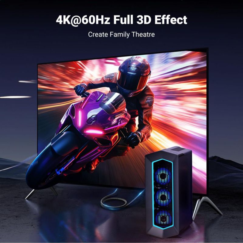 Cable DisplayPort a HDMI UGREEN 4K @60Hz HDR Active 1.2 a 2.0