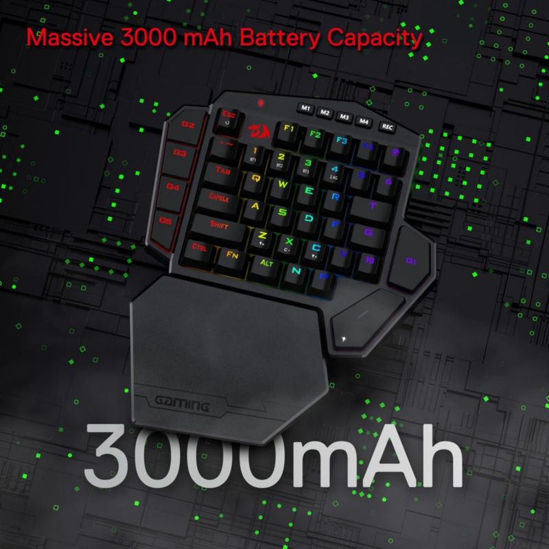 Teclado mecánico inalámbrico para una mano Redragon K585 PRO