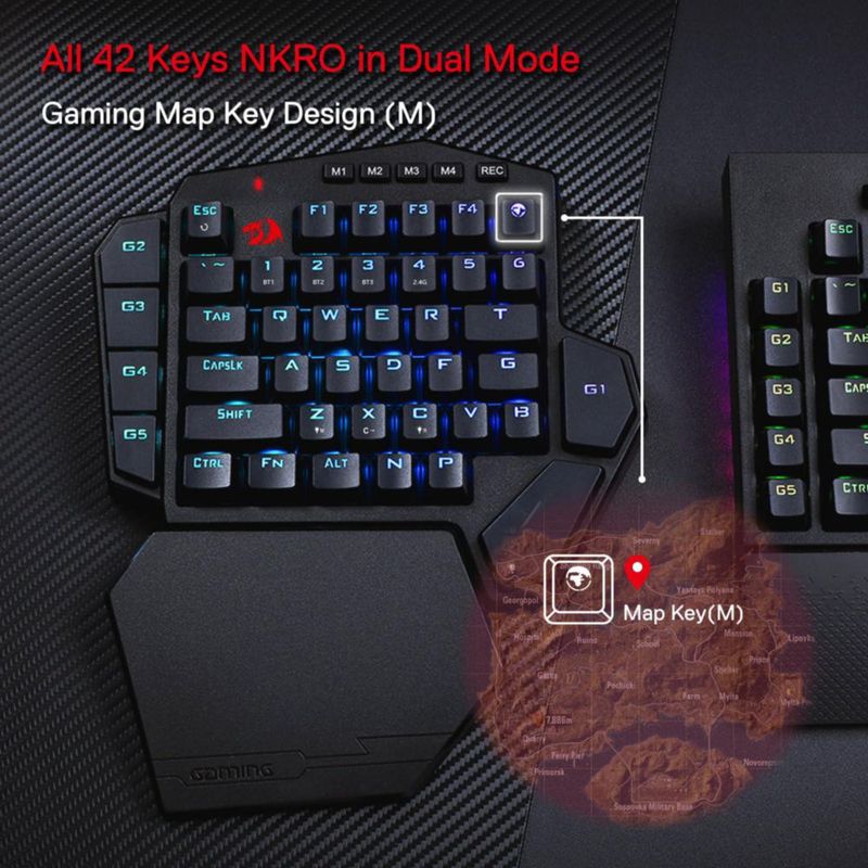 Teclado mecánico inalámbrico para una mano Redragon K585 PRO