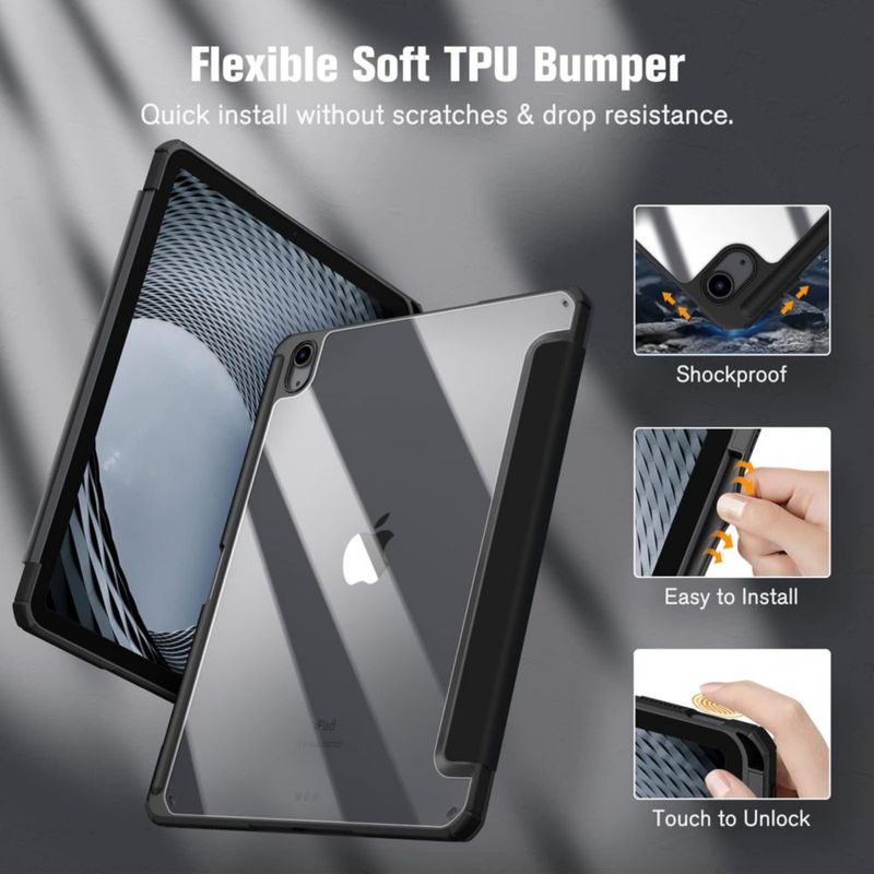 Funda FINTIE Hybrid Slim para iPad Air de 11 pulgadas con soporte para lápices