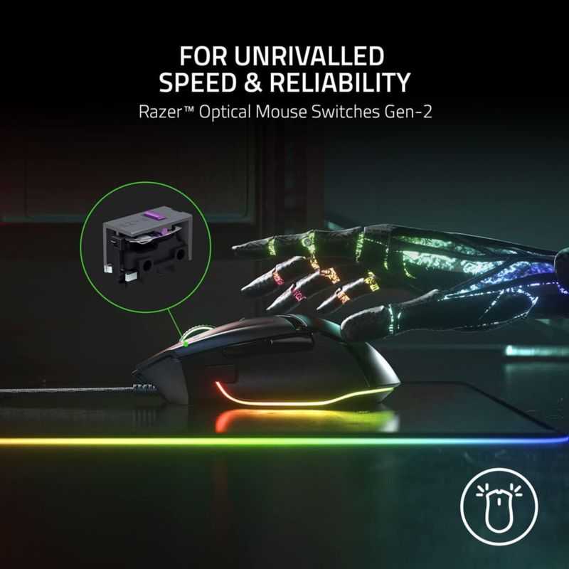 Ratón para juegos Razer Basilisk V3 personalizable 26K DPI - Negro