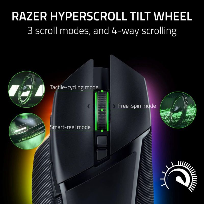 Ratón inalámbrico para juegos Razer Basilisk V3 Pro 30K DPI negro
