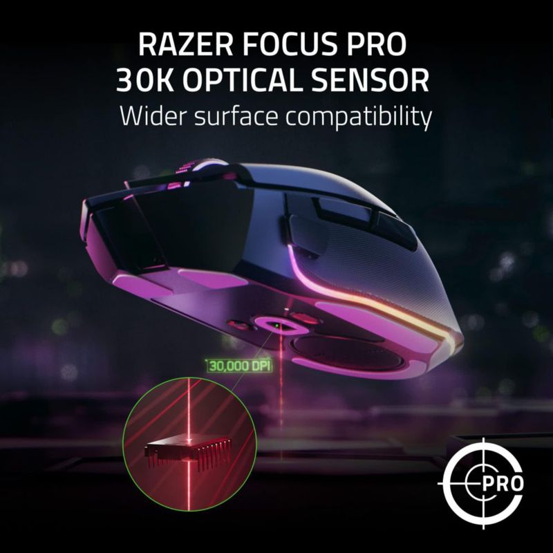 Ratón inalámbrico para juegos Razer Basilisk V3 Pro 30K DPI negro
