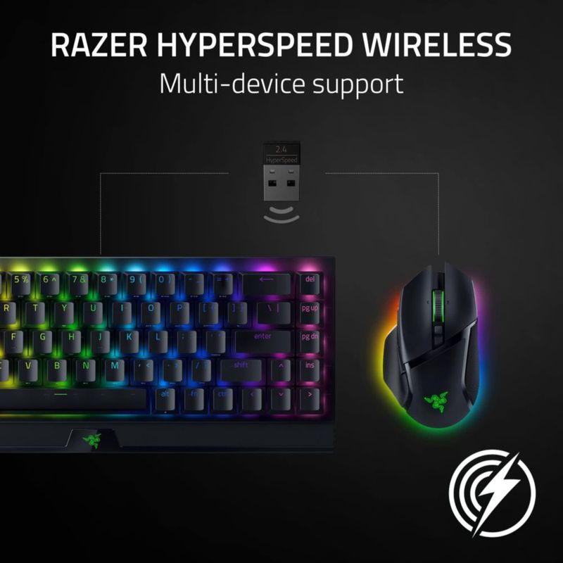 Ratón inalámbrico para juegos Razer Basilisk V3 Pro 30K DPI negro