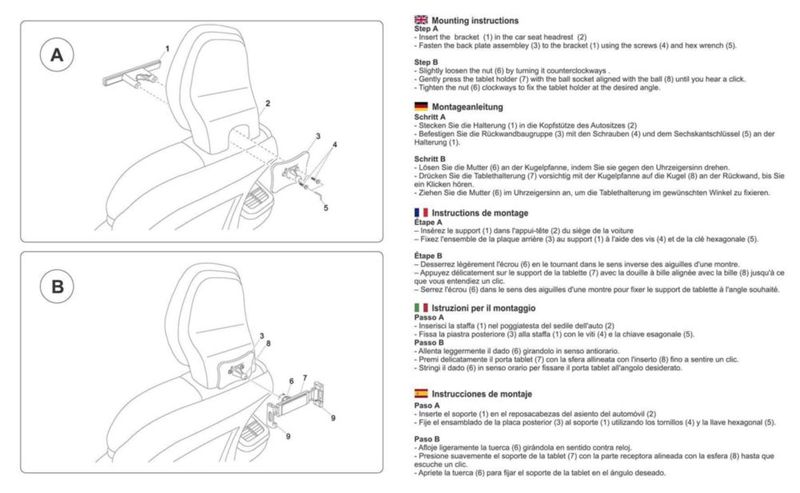 Soporte para tableta SmartProduct para Volvo XC90 XC60 V90 V60