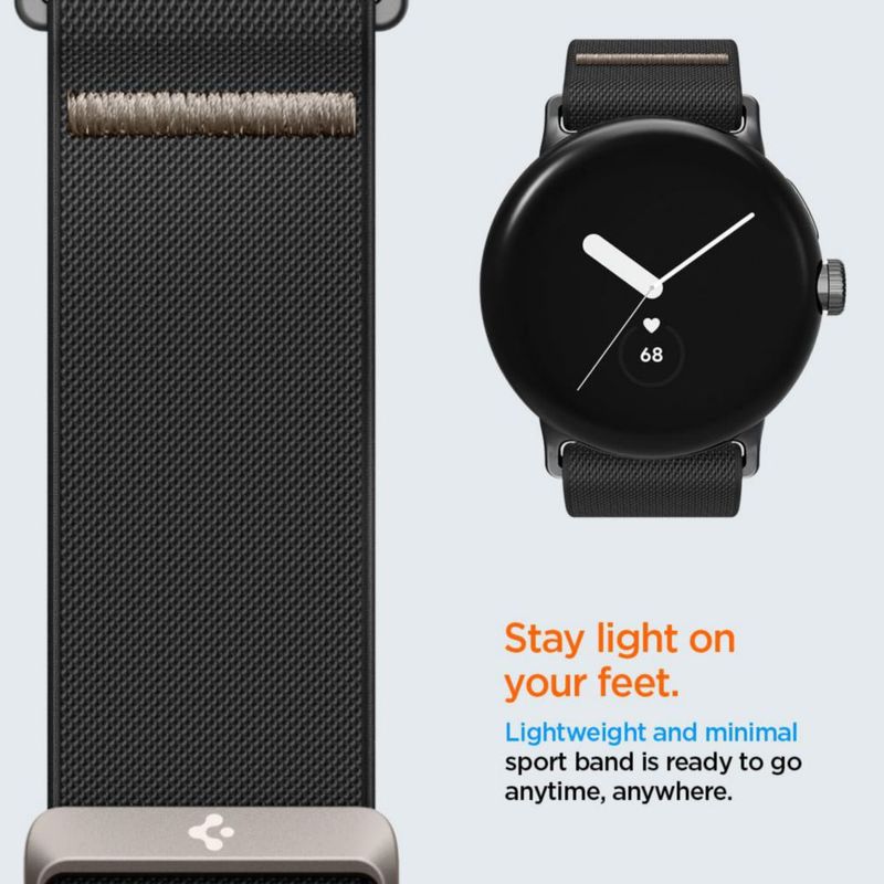 Watch Band Spigen Lite Fit Nylon Solo Loop para Google Pixel Watch 2/1 color negro