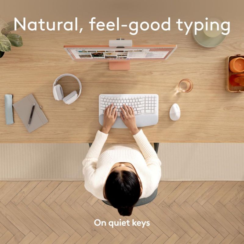 Teclado ergonómico inalámbrico Logitech Wave Keys para Mac