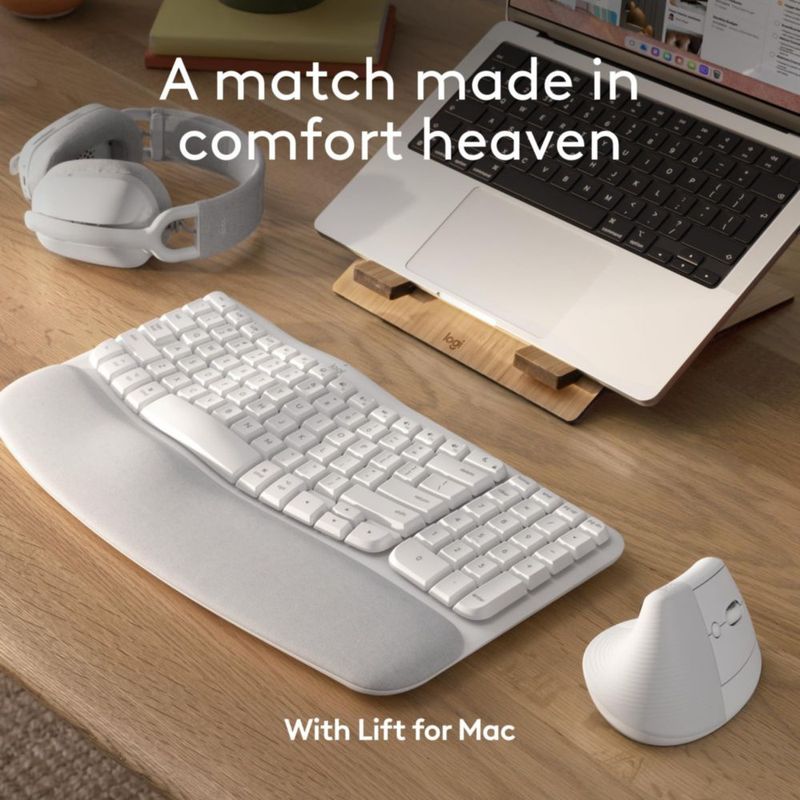 Teclado ergonómico inalámbrico Logitech Wave Keys para Mac