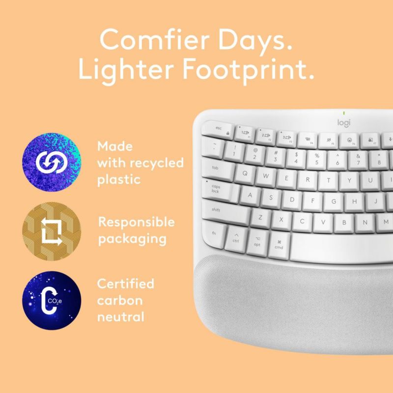Teclado ergonómico inalámbrico Logitech Wave Keys para Mac