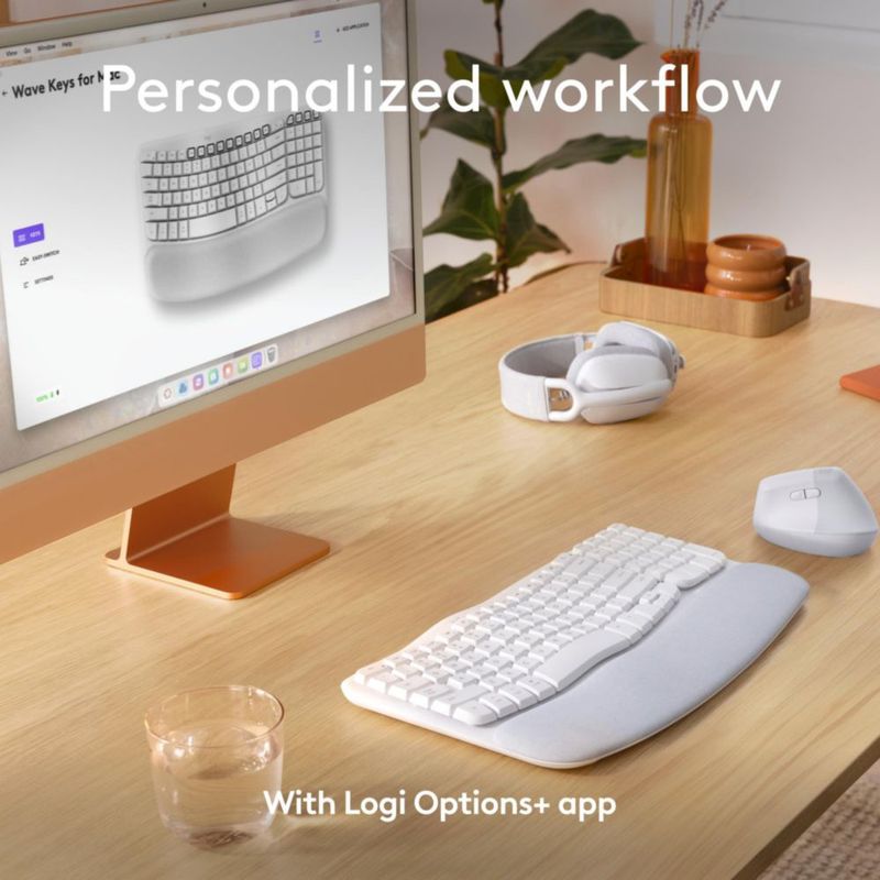 Teclado ergonómico inalámbrico Logitech Wave Keys para Mac