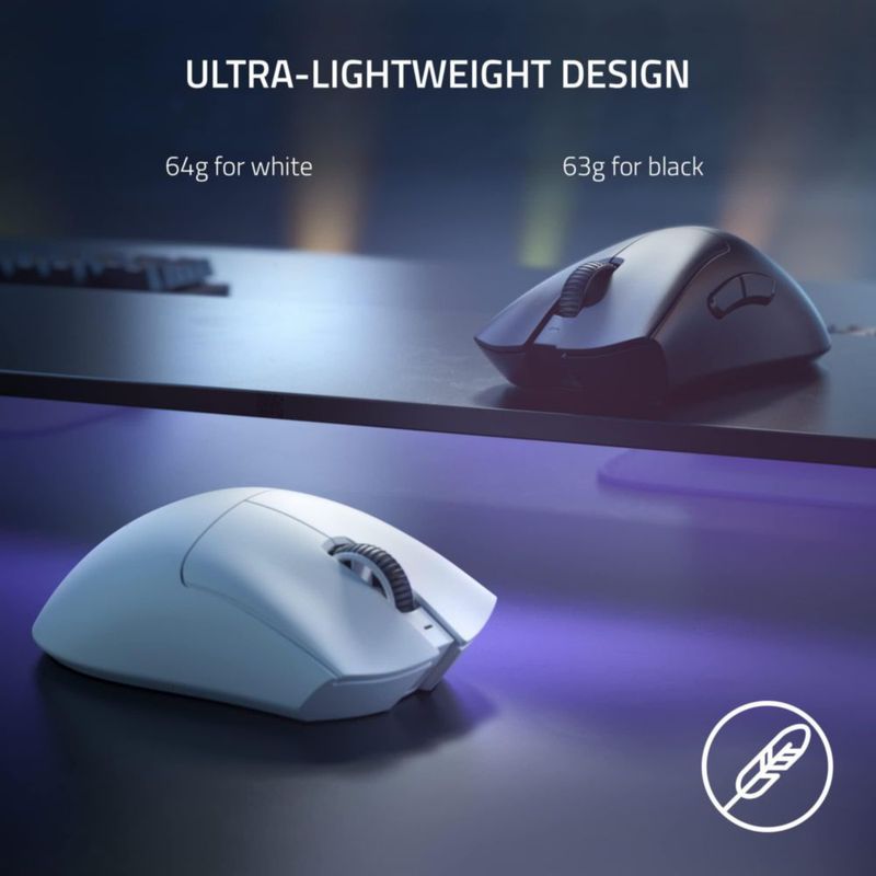 Ratón para juegos Razer DeathAdder V3 Pro 63g ultraligero