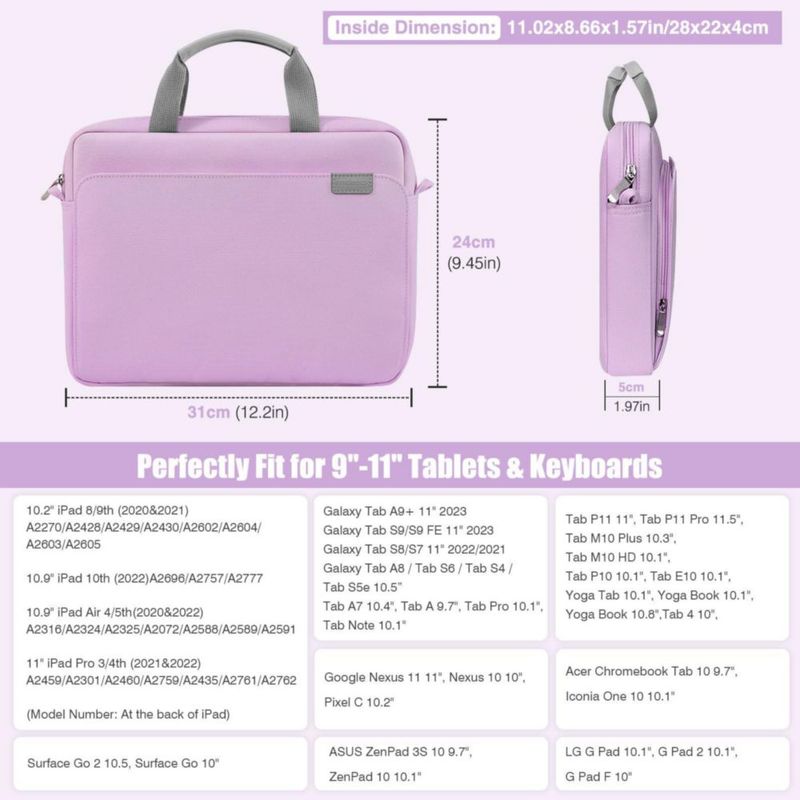 Funda para tablet MoKo de 9 a 11 pulgadas para iPad Air M3 color morado