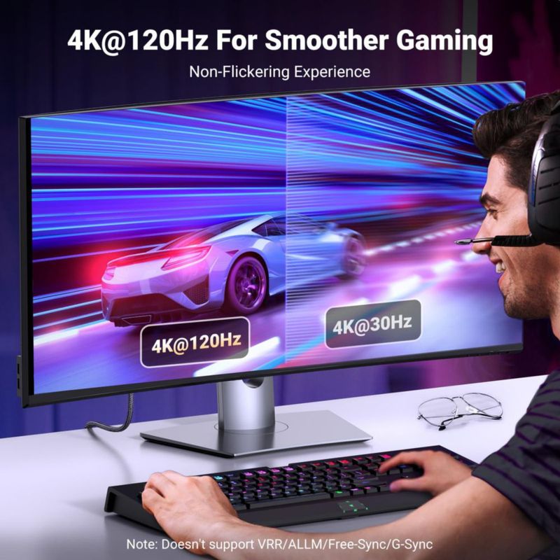 Cable DisplayPort a HDMI UGREEN 8K @60Hz 4K @120Hz 2.1 2.3
