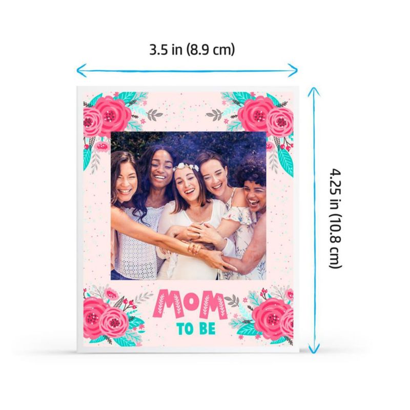 Papel fotográfico HP Sprocket Zink con respaldo adhesivo de 3.5 x 4.25 pulgadas paquete de 50