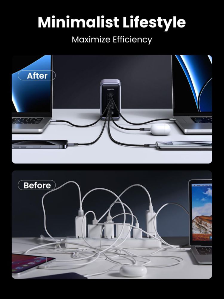 Bloque de carga UGREEN Nexode 300 W USB C 5 puertos MacBook Pro/Air