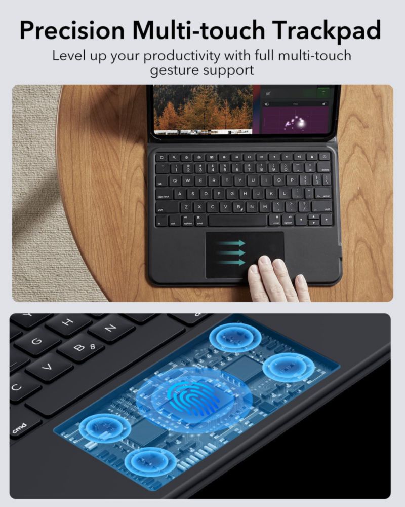 Funda con teclado ESR Ascend para iPad Pro 11 2024 con panel táctil