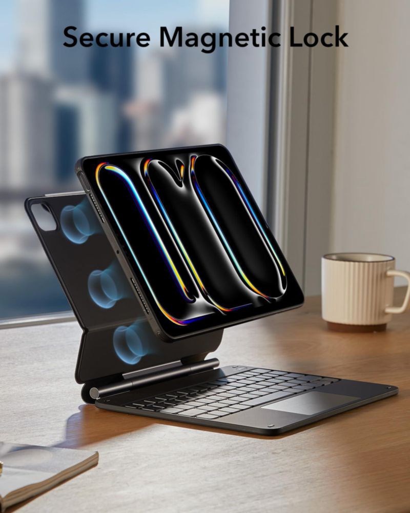 Funda con teclado ESR para iPad Pro de 11 pulgadas con soporte de 5.ª generación color negro