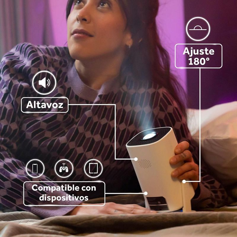 Proyector Portátil Select Power PROJ-SP Android Wifi Bluetooth Resolución HD