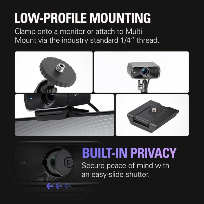 Cámara web Elgato Facecam MK.2 Full HD 1080p para streaming en PC/Mac
