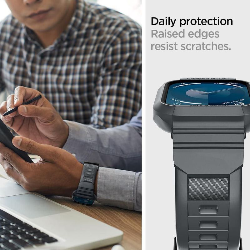 Funda para Apple Watch con correa Spigen Rugged Armor Pro de 45 mm/44 mm