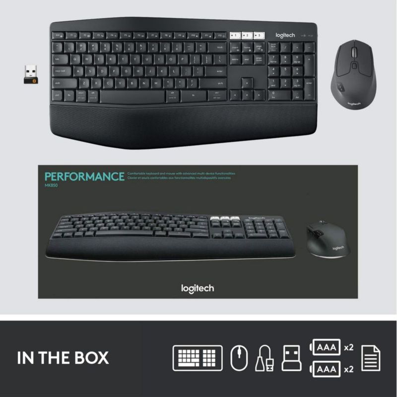 Combinación de teclado y ratón Logitech MK850 Performance