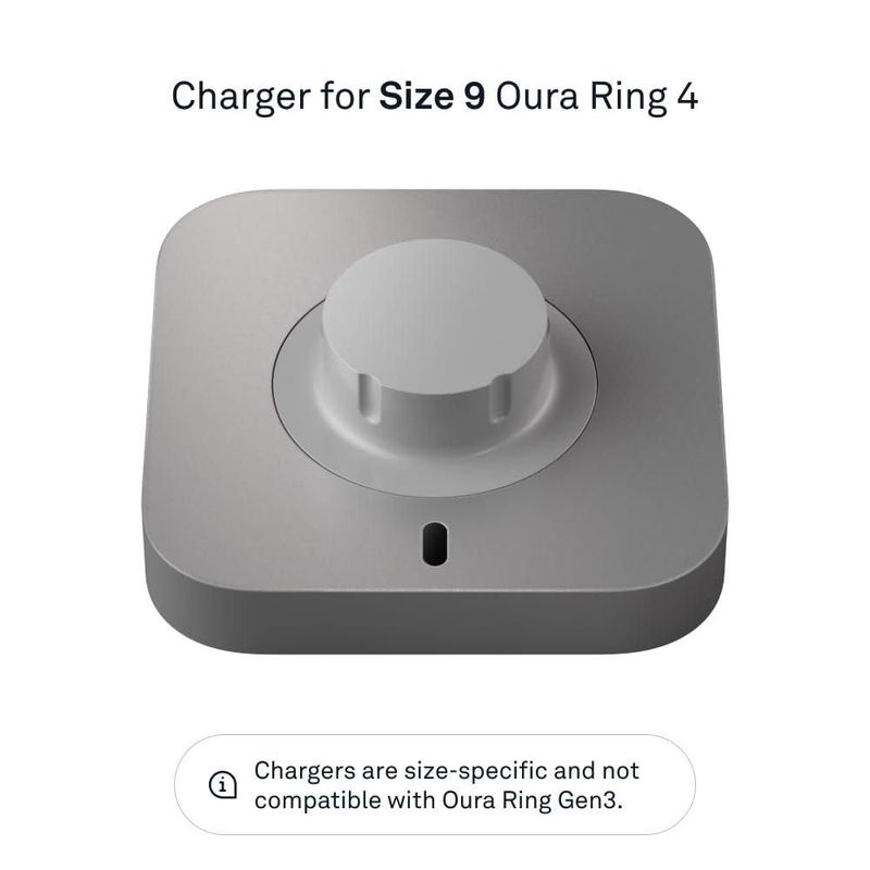 Cargador OURA Ring 4 base de carga cable USB-C tamaño 9