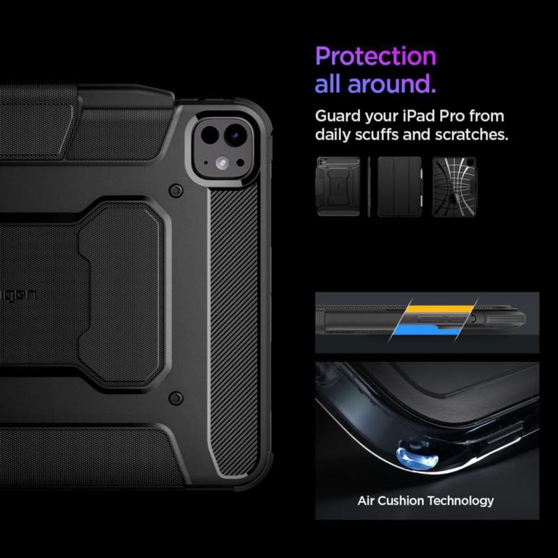 Funda Spigen Rugged Armor Pro para iPad Pro M4 de 11 pulgadas (2024)
