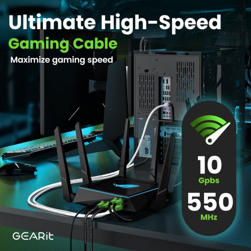 Cable de conexión Ethernet GearIt RJ45 Cat-6 304 m blanco para exteriores