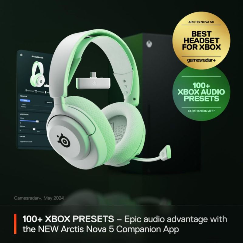 Auriculares para juegos SteelSeries Arctis Nova 5X inalámbricos blancos