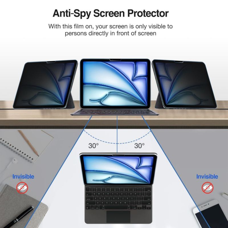 Protector de pantalla de privacidad ProCase para iPad Air 11 7.ª y 6.ª generación