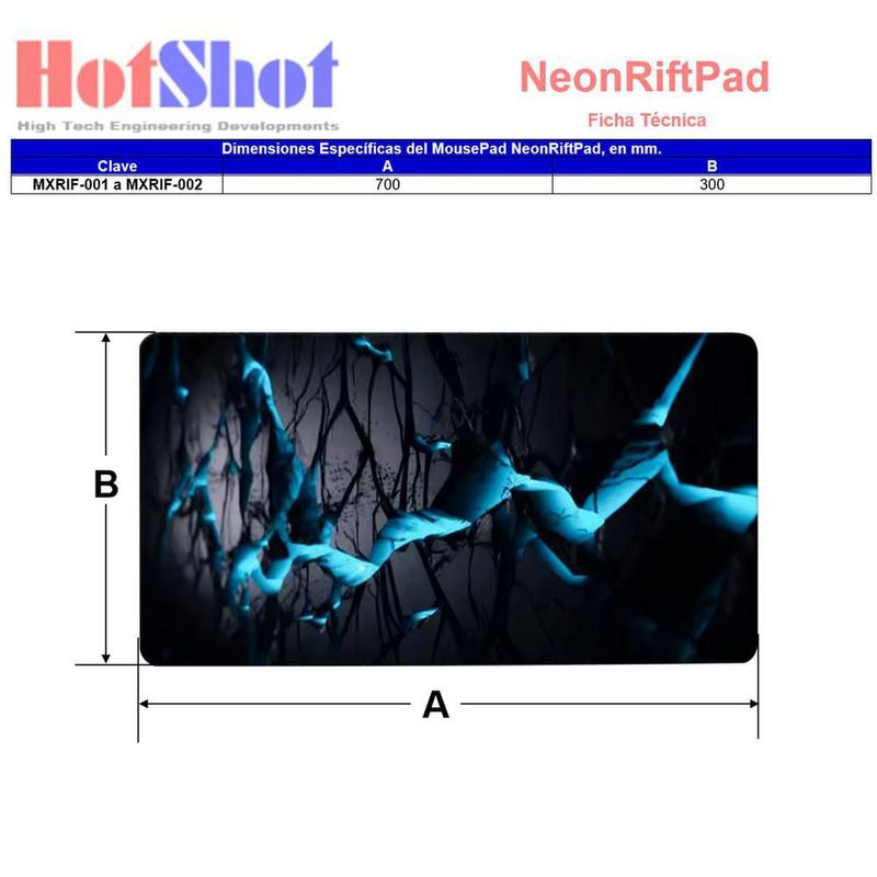Mousepad Gamer MXRIF-001 NeonRiftPad Mousepad Grande