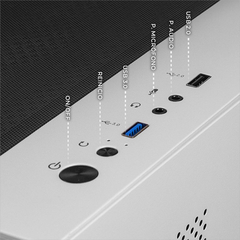 Gabinete xtreme pc crystal hive mini torre 5 fan hub argb