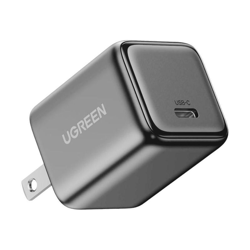 Mini Cargador Ugreen 20w Carga Rápida Pd Gan Usb C Color Gris