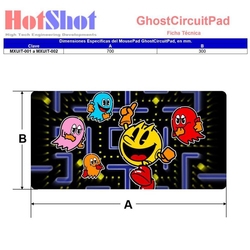 Mousepad Gamer MXUIT-001 GhostCircuitPad Mousepad Grande