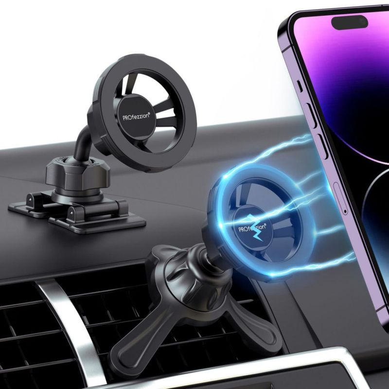 Soporte magnético para coche ProFezzion para iPhone MagSafe de metal