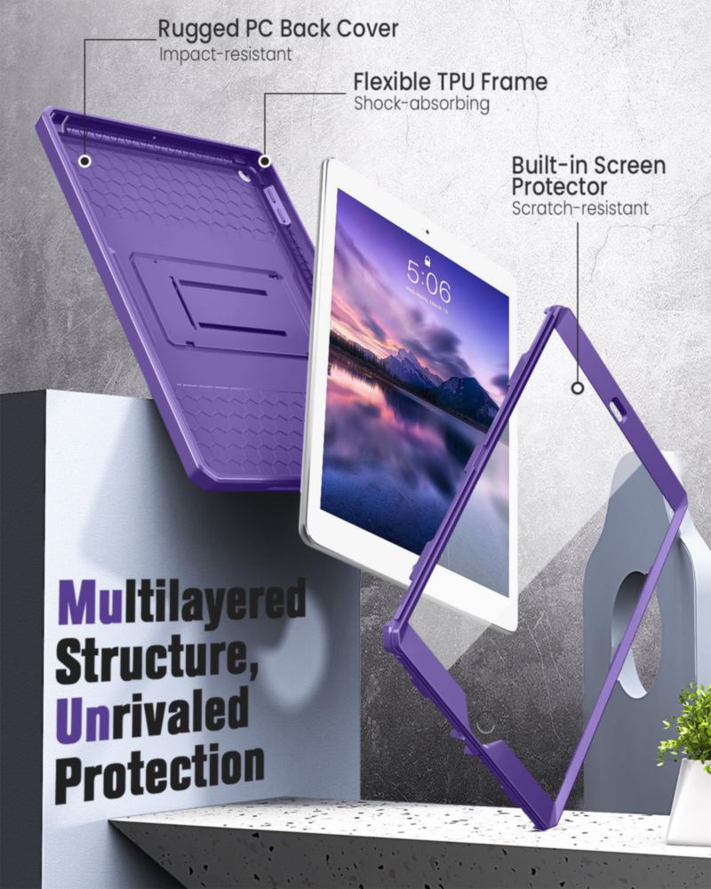 Funda para Tablet MoKo iPad 9.7 2018/2017 Antigolpes Morada