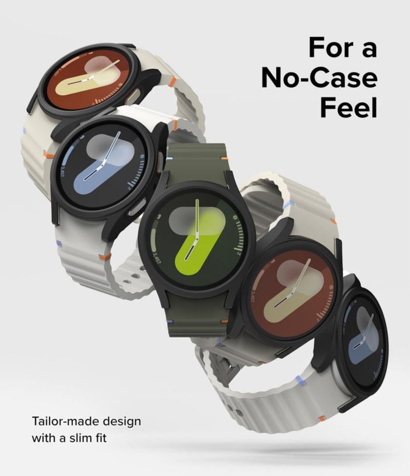Funda y protector de pantalla de cristal Ringke Slim para Samsung Galaxy Watch 7 de 44 mm