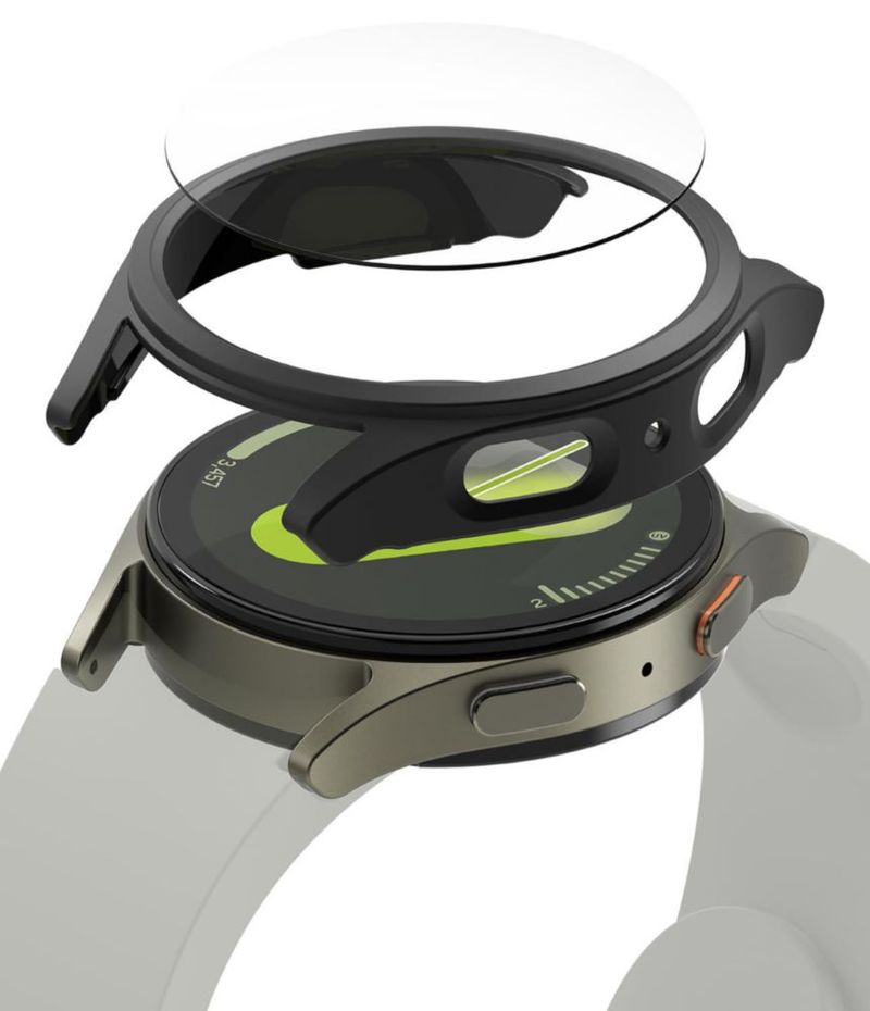 Funda y protector de pantalla de cristal Ringke Slim para Samsung Galaxy Watch 7 de 44 mm