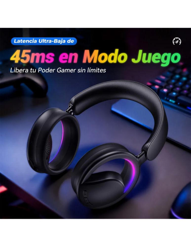 Audífonos Petukita Box B16 RGB Negro